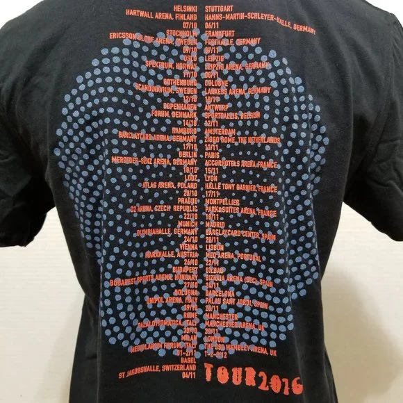 The Cure shirt Medium 2016 Tour swirl dots concert goth band merch Europe - Picture 6 of 8